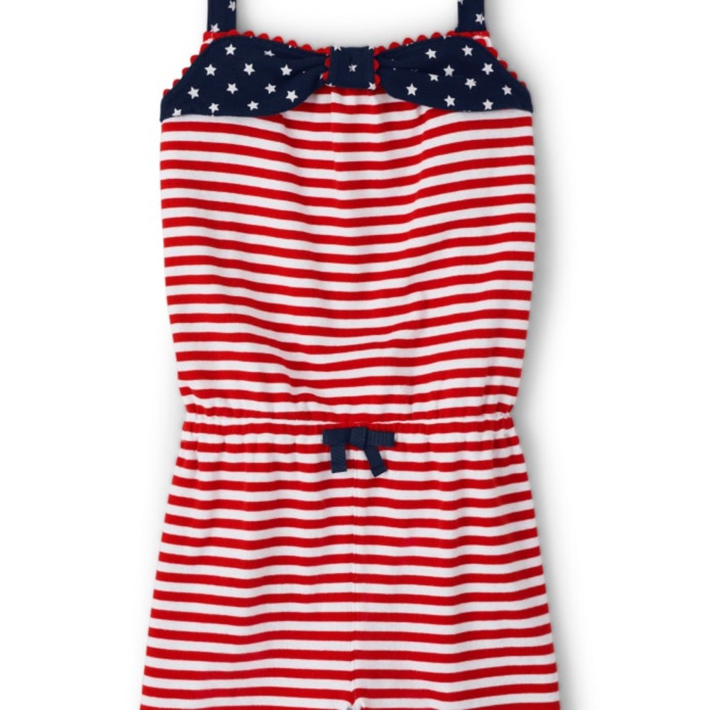 Gymboree Girls Striped American Cutie Romper